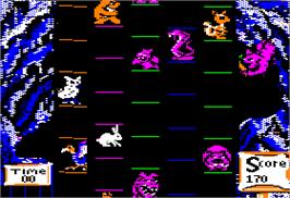 In game image of Super Bunny on the Apple II.