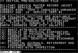 In game image of Suspect on the Apple II.