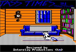 In game image of Tass Times in Tonetown on the Apple II.