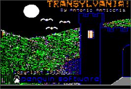 In game image of Transylvania on the Apple II.