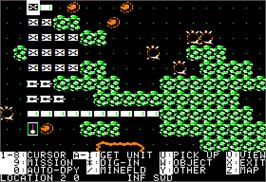 In game image of Typhoon of Steel on the Apple II.