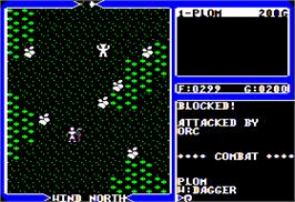 In game image of Ultima IV: Quest of the Avatar on the Apple II.