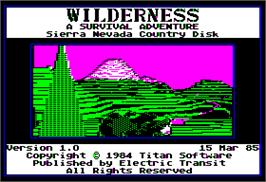In game image of Wilderness: A Survival Adventure on the Apple II.