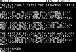 In game image of Wishbringer on the Apple II.