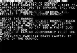 In game image of Zork II: The Wizard of Frobozz on the Apple II.