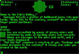 In game image of Zork Trilogy on the Apple II.