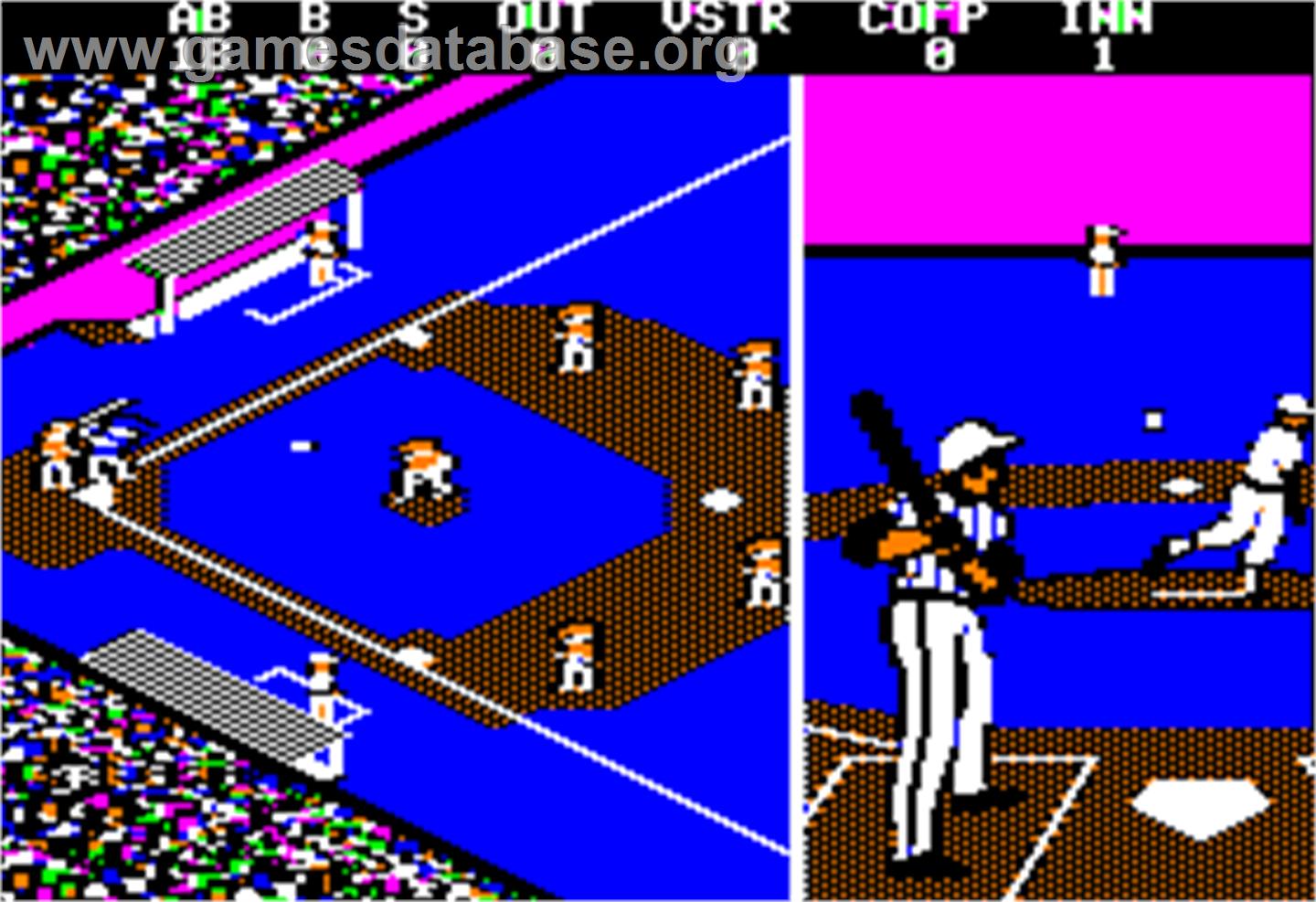 Championship Baseball - Apple II - Artwork - In Game