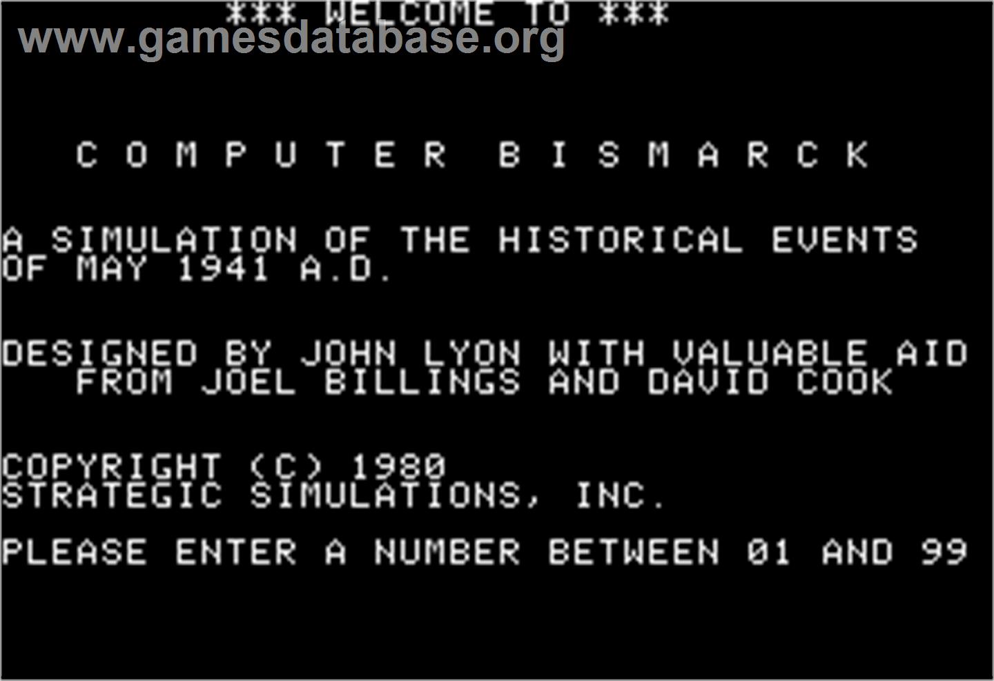 Computer Bismarck - Apple II - Artwork - In Game
