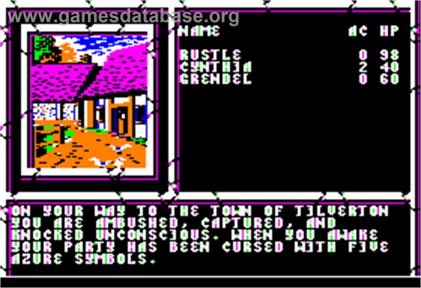 Curse of the Azure Bonds - Apple II - Artwork - In Game