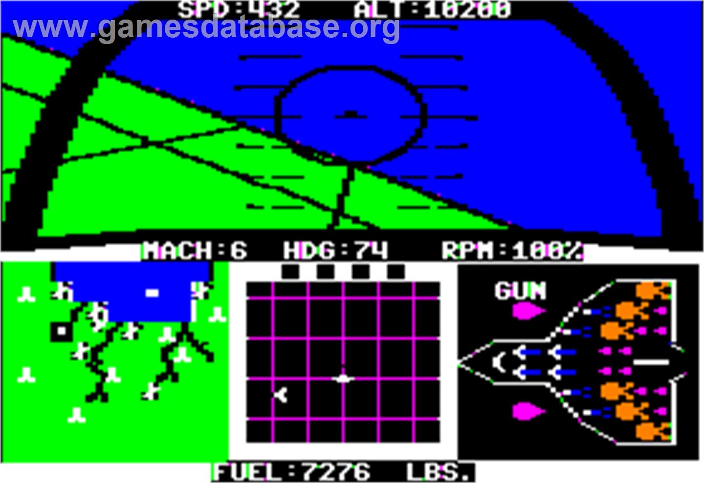 F-15 Strike Eagle - Apple II - Artwork - In Game