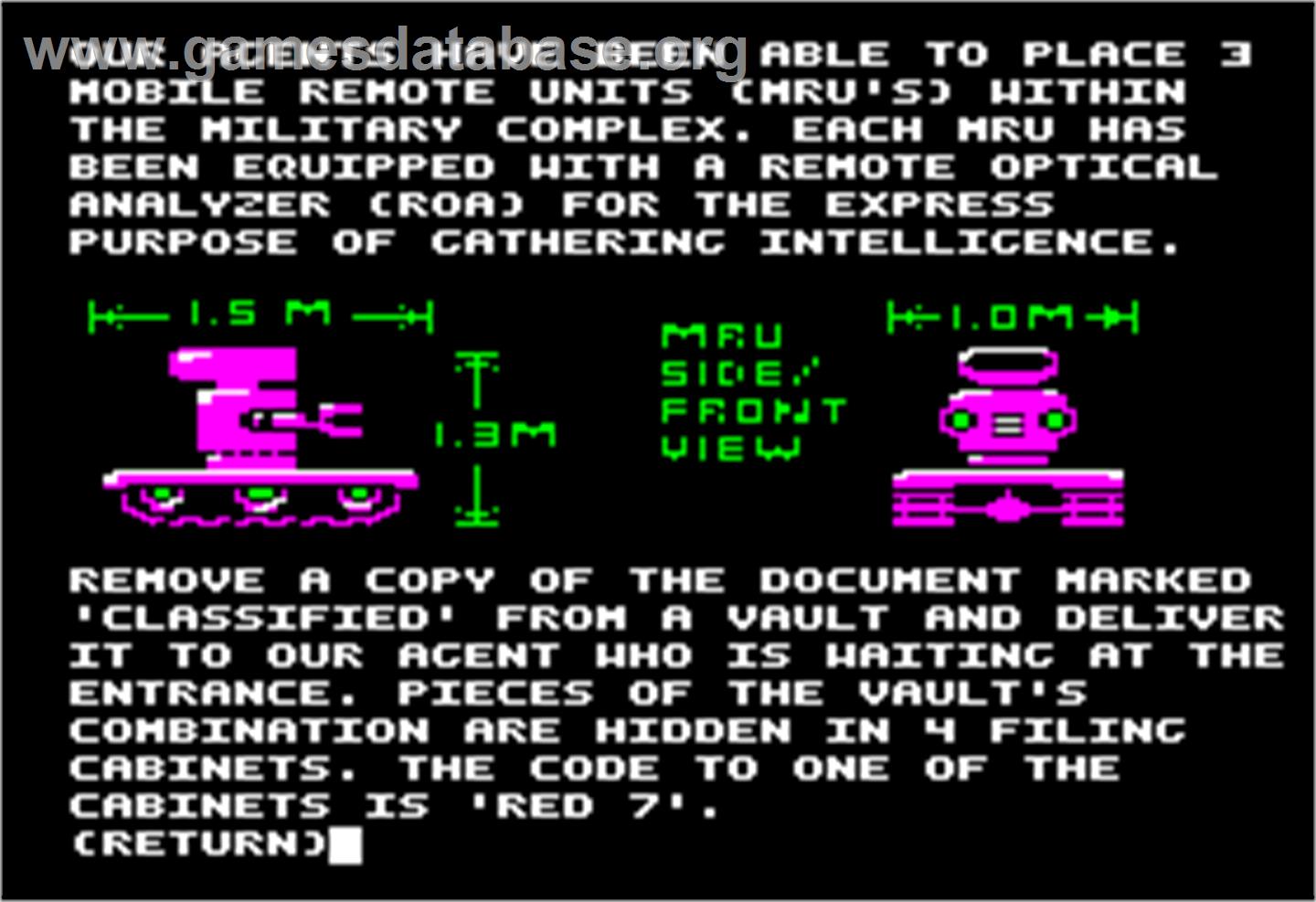 Hacker 2: The Doomsday Papers - Apple II - Artwork - In Game