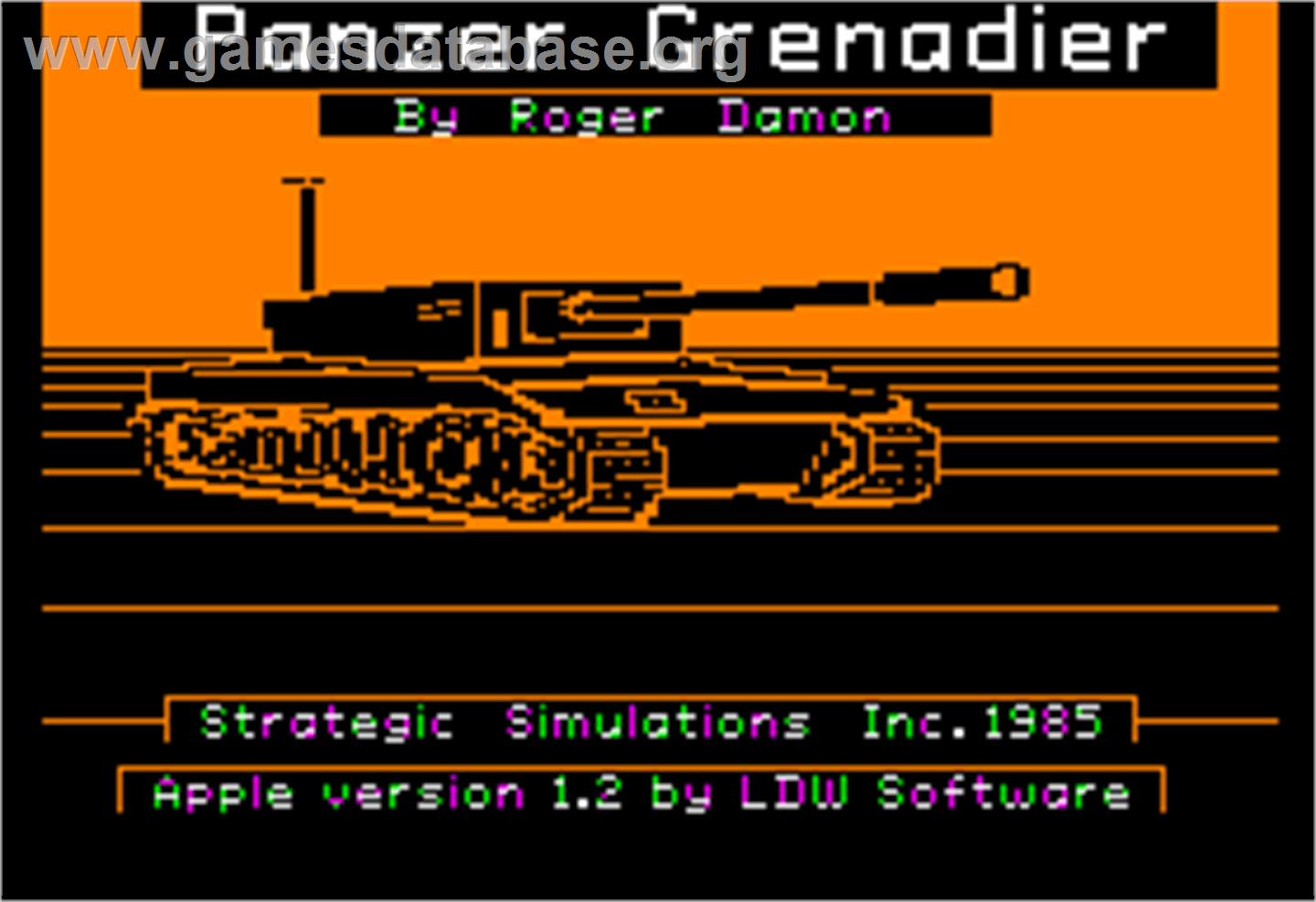 Panzer Grenadier - Apple II - Artwork - In Game