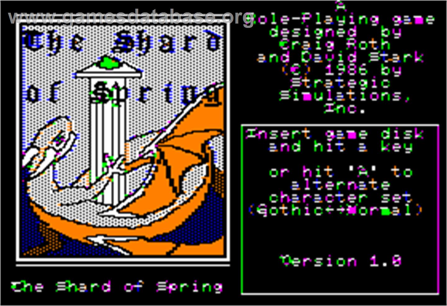Shard of Spring - Apple II - Artwork - In Game