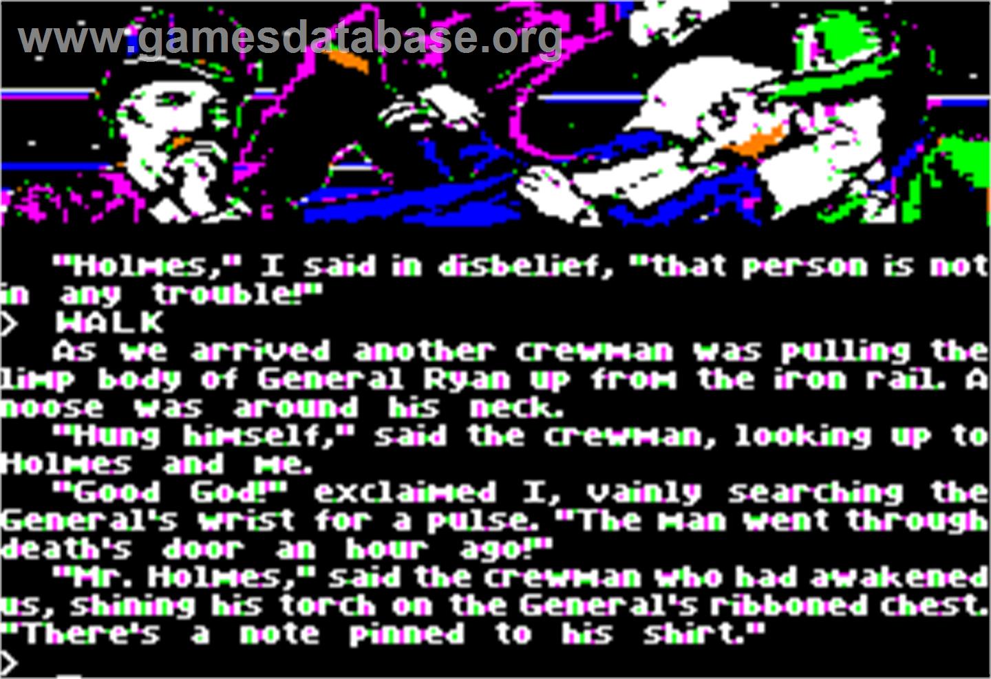 Sherlock Holmes: The Vatican Cameos - Apple II - Artwork - In Game