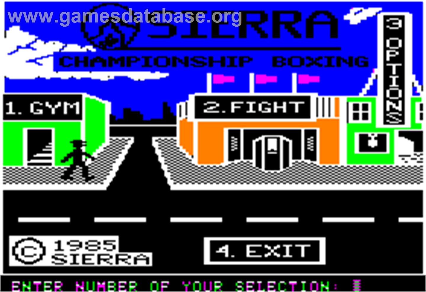 Sierra Championship Boxing - Apple II - Artwork - In Game