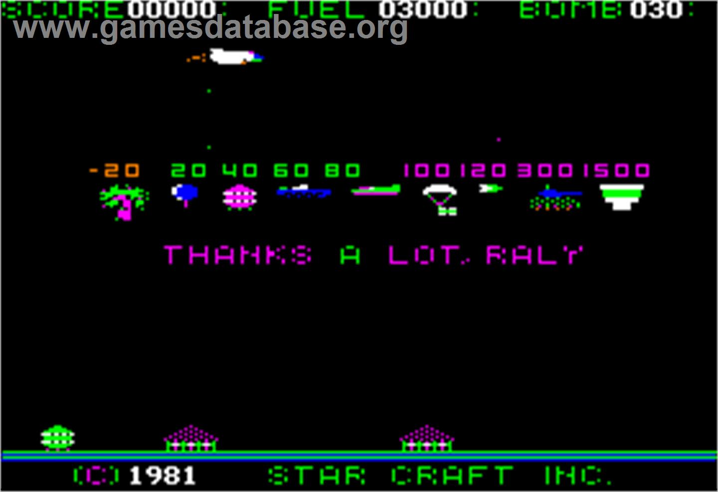 Star Blazer - Apple II - Artwork - In Game