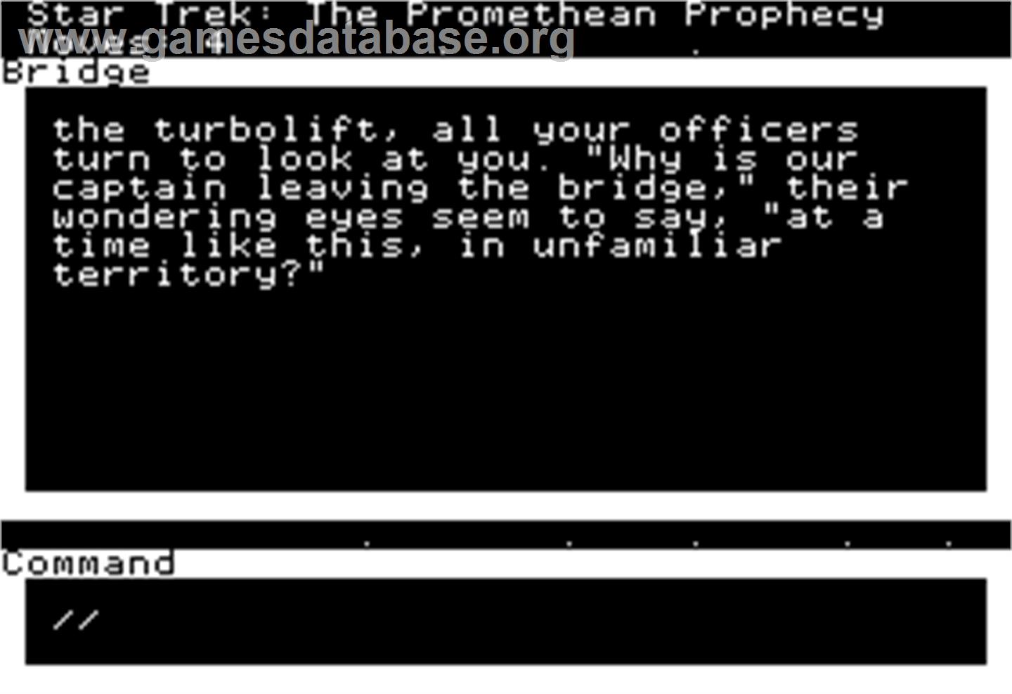 Star Trek The Promethean Prophecy - Apple II - Artwork - In Game
