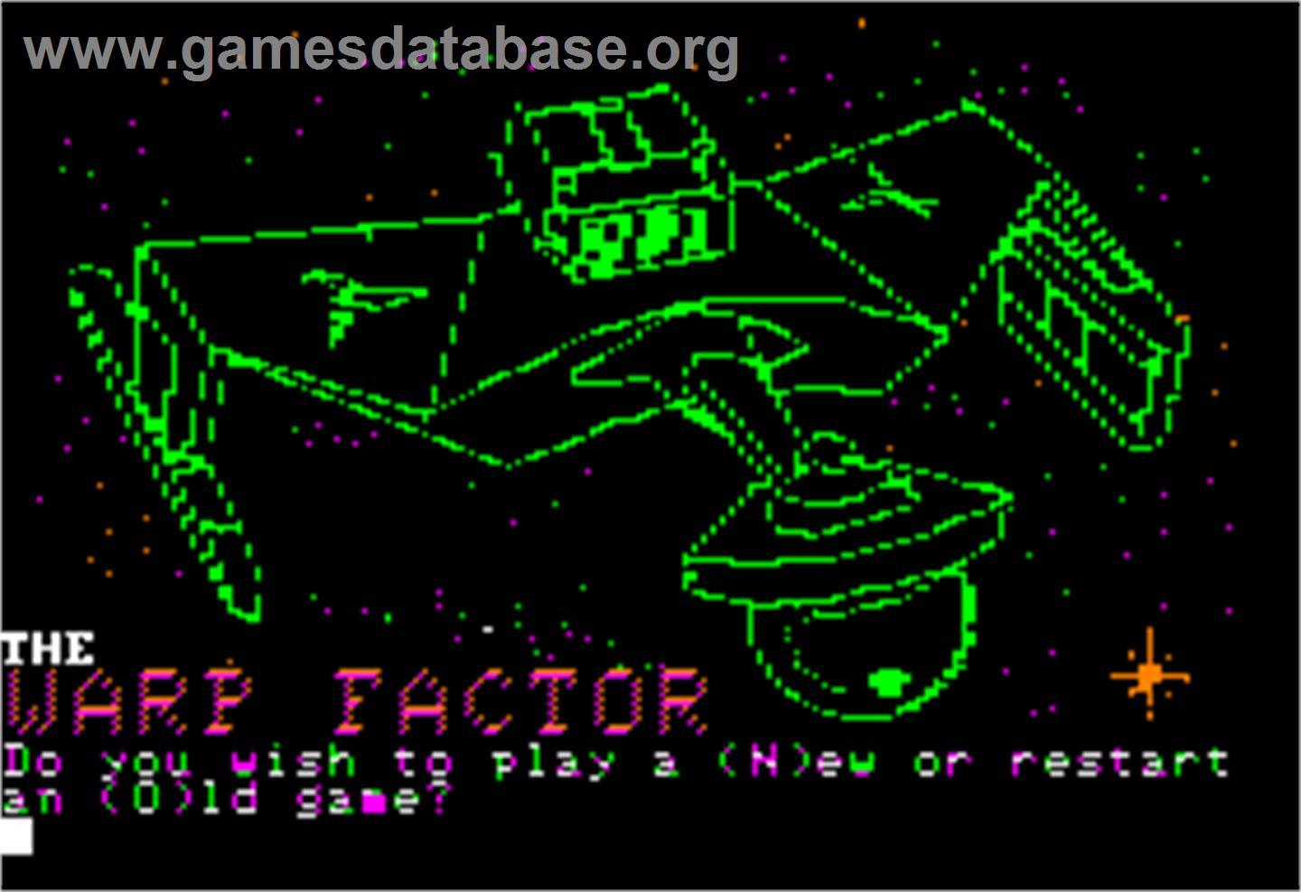 Warp Factor - Apple II - Artwork - In Game