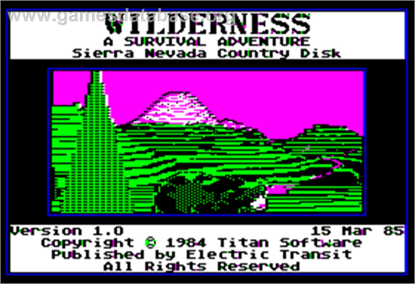 Wilderness: A Survival Adventure - Apple II - Artwork - In Game