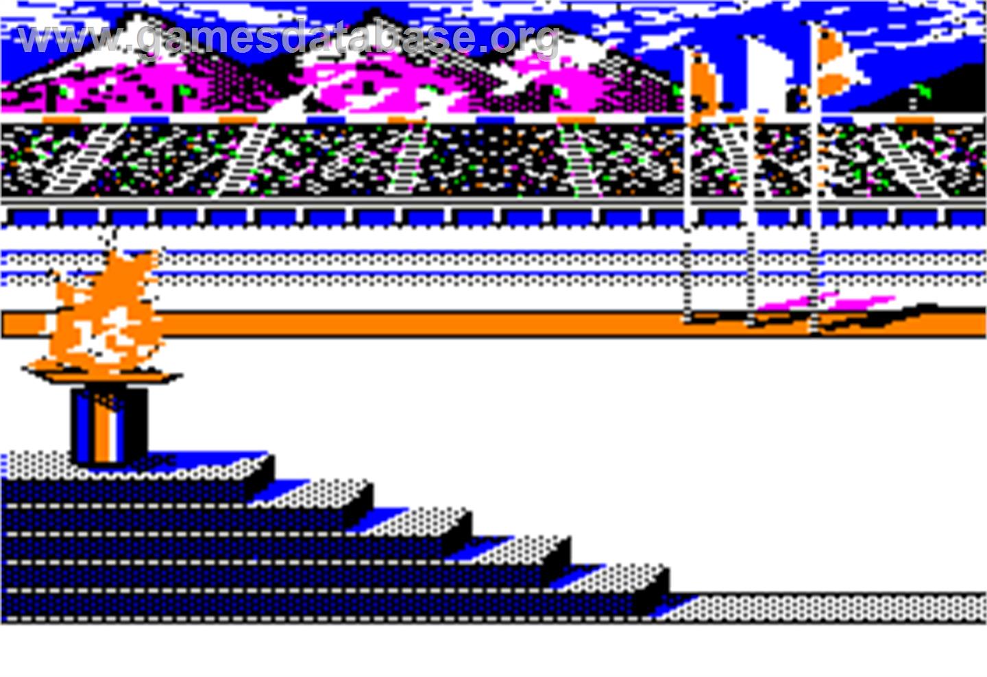 Winter Games - Apple II - Artwork - In Game