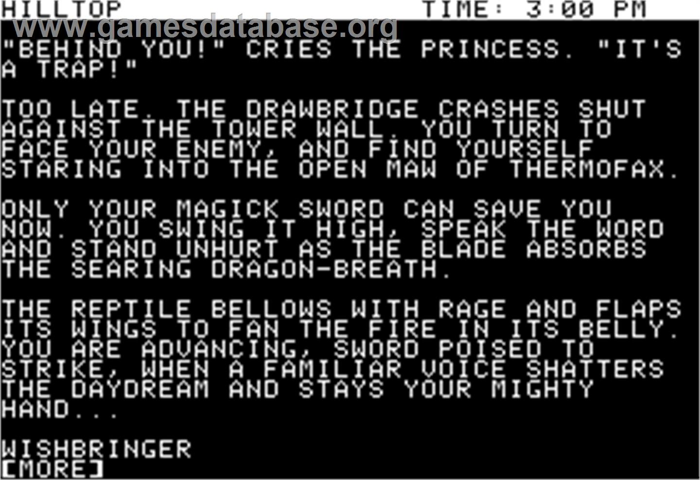 Wishbringer - Apple II - Artwork - In Game