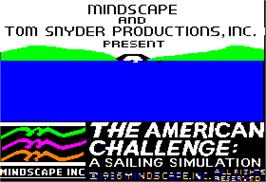 Title screen of American Challenge: A Sailing Simulation on the Apple II.