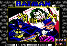 Title screen of Batman: The Caped Crusader on the Apple II.