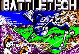 Title screen of Battletech: The Crescent Hawk's Inception on the Apple II.