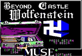 Title screen of Beyond Castle Wolfenstein on the Apple II.