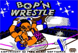 Title screen of Bop 'n Wrestle on the Apple II.