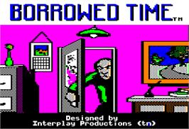 Title screen of Borrowed Time on the Apple II.