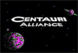 Title screen of Centauri Alliance on the Apple II.