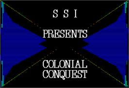 Title screen of Colonial Conquest on the Apple II.