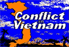 Title screen of Conflict in Vietnam on the Apple II.