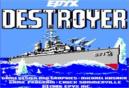 Title screen of Destroyer on the Apple II.