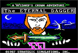 Title screen of Eternal Dagger on the Apple II.