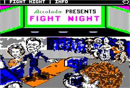 Title screen of Fight Night on the Apple II.
