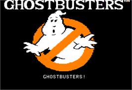 Title screen of Ghostbusters on the Apple II.