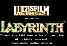 Title screen of Labyrinth on the Apple II.