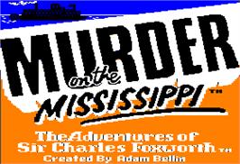 Title screen of Murder on the Mississippi on the Apple II.