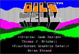 Title screen of Oil's Well on the Apple II.