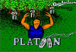 Title screen of Platoon on the Apple II.