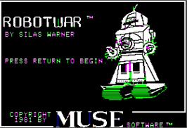 Title screen of Robot War on the Apple II.