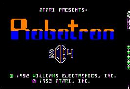 Title screen of Robotron on the Apple II.