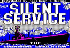 Title screen of Silent Service on the Apple II.