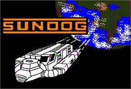 Title screen of SunDog: Frozen Legacy on the Apple II.