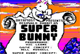 Title screen of Super Bunny on the Apple II.