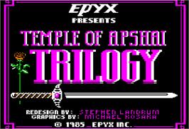Title screen of Temple of Apshai Trilogy on the Apple II.