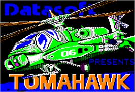 Title screen of Tomahawk on the Apple II.