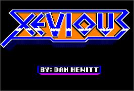 Title screen of Xevious on the Apple II.